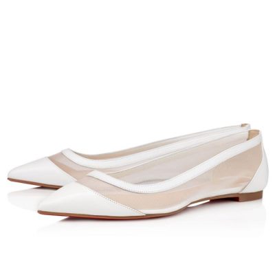 Zapatos Planos Galativi Christian Louboutin Mujer - Blancos - 3200526CMA3